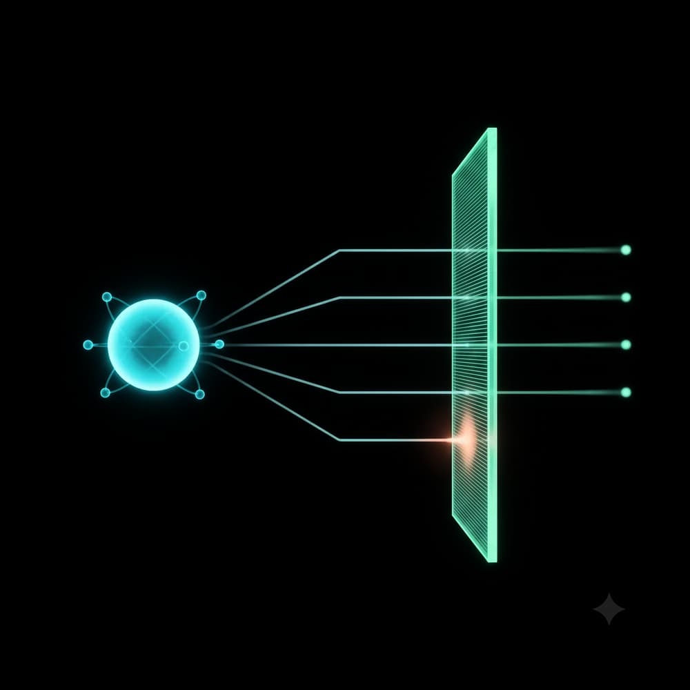 A luminous gate every AI decision must pass through before it acts.